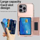 For iPhone 16 Pro Kalebol Flip Card Wallet Holder Shockproof Phone Case(Gray) - 2