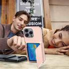 For iPhone 16 Pro Kalebol Flip Card Wallet Holder Shockproof Phone Case(Gray) - 3