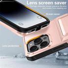 For iPhone 16 Pro Kalebol Flip Card Wallet Holder Shockproof Phone Case(Gray) - 5