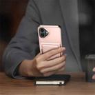 For iPhone 16 Plus Kalebol Flip Card Wallet Holder Shockproof Phone Case(Black) - 4