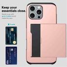 For iPhone 13 Pro Max Kalebol 2 in 1 Shockproof Sliding Card Slot Phone Case(Navy Blue) - 2