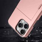 For iPhone 13 Pro Max Kalebol 2 in 1 Shockproof Sliding Card Slot Phone Case(Navy Blue) - 3
