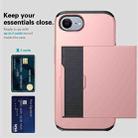 For iPhone 16e Kalebol 2 in 1 Shockproof Sliding Card Slot Phone Case(Silver) - 4