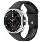 For Samsung Galaxy Watch8 / Watch8 Classic Reverse Buckle Silicone Watch Band(Black) - 1