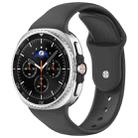 For Samsung Galaxy Watch8 / Watch8 Classic Reverse Buckle Silicone Watch Band(Space Gray) - 1
