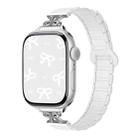 For Apple Watch 42mm / 41mm / 40mm / 38mm Bow Small Waist Magnetic Silicone Watch Band(Ceramic White) - 1