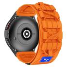 20mm Universal Braided Cord Nylon Hook and Loop Fastener Watch Band(Orange) - 2