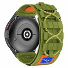 20mm Universal Braided Cord Nylon Hook and Loop Fastener Watch Band(Green) - 2