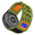 20mm Universal Braided Cord Nylon Hook and Loop Fastener Watch Band(Green) - 3