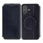 For iPhone 17 Kalebol Flip Card Slot MagSafe Leather Phone Case(Black) - 1