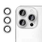 For iPhone 15 Pro Kalebol No Flicker Ultra-Thin Individual Camera Lens Tempered Glass Film(Graphite Gray) - 1