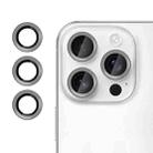For iPhone 15 Pro Kalebol No Flicker Ultra-Thin Individual Camera Lens Tempered Glass Film(Titanium Gray) - 1