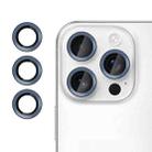 For iPhone 15 Pro Kalebol No Flicker Ultra-Thin Individual Camera Lens Tempered Glass Film(Titanium Blue) - 1