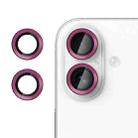 For iPhone 16 Kalebol No Flicker Ultra-Thin Individual Camera Lens Tempered Glass Film(Rose Red) - 1