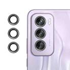 For OPPO Reno12 Pro Global Kalebol No Flicker Ultra-Thin Individual Camera Lens Tempered Glass Film(Black) - 1