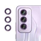 For OPPO Reno12 Global Kalebol No Flicker Ultra-Thin Individual Camera Lens Tempered Glass Film(Purple) - 1