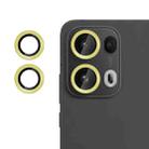 For OPPO Reno13 Pro Global Kalebol No Flicker Ultra-Thin Individual Camera Lens Tempered Glass Film(Gold) - 1