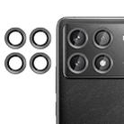 For Redmi K70 / K70 Pro / K70E Kalebol No Flicker Ultra-Thin Individual Camera Lens Tempered Glass Film(Black) - 1