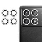 For Redmi K70 / K70 Pro / K70E Kalebol No Flicker Ultra-Thin Individual Camera Lens Tempered Glass Film(Silver) - 1