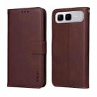 For Infinix Smart 10 Plus ENKAY Card Wallet Calf Texture Leather Phone Case with Screen Film(Red) - 3