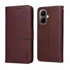 For Tecno Pop 10 ENKAY Card Wallet Calf Texture Leather Phone Case with Screen Film(Red) - 3