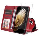 For Tecno Spark 40 Pro ENKAY Card Wallet Calf Texture Leather Phone Case with Screen Film(Red) - 1