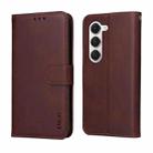For Tecno Spark 40 Pro ENKAY Card Wallet Calf Texture Leather Phone Case with Screen Film(Brown) - 3