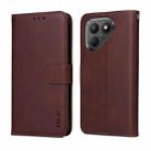 For Tecno Pova 7 ENKAY Card Wallet Calf Texture Leather Phone Case with Screen Film(Black) - 3