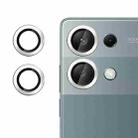 For Redmi Note 13 Pro 4G Kalebol No Flicker Ultra-Thin Individual Camera Lens Tempered Glass Film(Silver) - 1