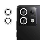 For Redmi Note 13 Pro 5G Kalebol No Flicker Ultra-Thin Individual Camera Lens Tempered Glass Film(Silver) - 1