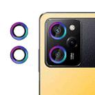 For Xiaomi Poco X5 Pro Kalebol No Flicker Ultra-Thin Individual Camera Lens Tempered Glass Film(Dazzling Colors) - 1
