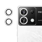 For Xiaomi Poco X6 Kalebol No Flicker Ultra-Thin Individual Camera Lens Tempered Glass Film(Silver) - 1
