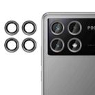 For Xiaomi Poco X6 Pro Kalebol No Flicker Ultra-Thin Individual Camera Lens Tempered Glass Film(Black) - 1