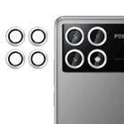 For Xiaomi Poco X6 Pro Kalebol No Flicker Ultra-Thin Individual Camera Lens Tempered Glass Film(Silver) - 1