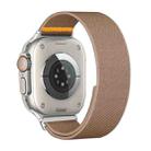 For Apple Watch 46mm / 49mm / 45mm / 44mm Adjustable Single Loop Elastic Nylon Watch Band(Milk Tea) - 1