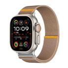 For Apple Watch 46mm / 49mm / 45mm / 44mm Adjustable Single Loop Elastic Nylon Watch Band(Milk Tea) - 2