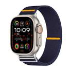 For Apple Watch 46mm / 49mm / 45mm / 44mm Adjustable Single Loop Elastic Nylon Watch Band(Dark Blue) - 2