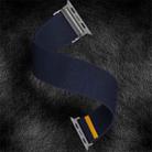 For Apple Watch 46mm / 49mm / 45mm / 44mm Adjustable Single Loop Elastic Nylon Watch Band(Dark Blue) - 3