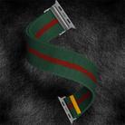 For Apple Watch 46mm / 49mm / 45mm / 44mm Adjustable Single Loop Elastic Nylon Watch Band(Green with Red) - 3