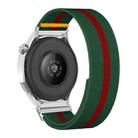18mm Adjustable Single Loop Elastic Nylon Watch Band(Green Red) - 1