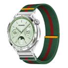 18mm Adjustable Single Loop Elastic Nylon Watch Band(Green Red) - 2
