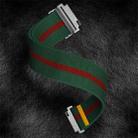 18mm Adjustable Single Loop Elastic Nylon Watch Band(Green Red) - 3