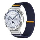 22mm Adjustable Single Loop Elastic Nylon Watch Band(Dark Blue) - 2