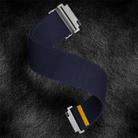 22mm Adjustable Single Loop Elastic Nylon Watch Band(Dark Blue) - 3