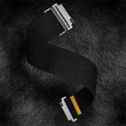 22mm Adjustable Single Loop Elastic Nylon Watch Band(Black) - 3
