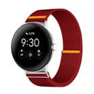 For Google Pixel Watch 3 45mm Adjustable Single Loop Elastic Nylon Watch Band(Red) - 1