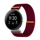 For Google Pixel Watch 3 45mm Adjustable Single Loop Elastic Nylon Watch Band(Wine Red) - 1