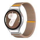 For Samsung Galaxy Watch FE / 7 / 6 / 5 / 4 Adjustable Single Loop Elastic Nylon Watch Band(Milk Tea) - 1
