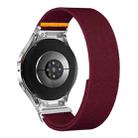 For Samsung Galaxy Watch FE / 7 / 6 / 5 / 4 Adjustable Single Loop Elastic Nylon Watch Band(Wine Red) - 2