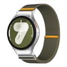 For Samsung Galaxy Watch FE / 7 / 6 / 5 / 4 Adjustable Single Loop Elastic Nylon Watch Band(Army Green) - 1